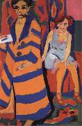 Ernst Ludwig Kirchner Self-Portrait with Model USA oil painting artist